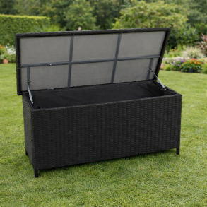 Dynbox i svart UV-skyddad polyrotting - vattent�t