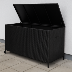 100 % vandtt mega hyndeboks med hjul. UV-beskyttet polyrattan. str. 168x75 cm   - vlg farve