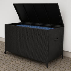 100 % vandtt mega hyndeboks med hjul. UV-beskyttet polyrattan. str. 168x75 cm   - vlg farve