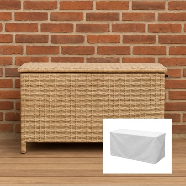 Hyndeboks med 100% vandtt lux. overtrk - Den perfekte opbevaringslsning. Kan st ude hele ret.