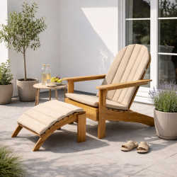 Komfortabelt hyndes�t til b�de stol og skammel - Passer til det Amerikanske s�t/Adirondack s�t - Sandfarvet og elegant