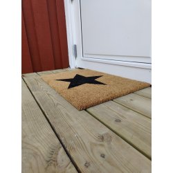 Drmtte med stjerne motiv af Kokos. Naturligt holdbar og forbliver pn.  Fs i flere strrelser