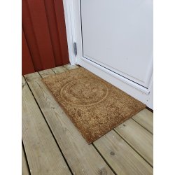 Kokos drmtte med smiley motiv, 40x70 cm - Slidstrkt og slidstrkt materiale