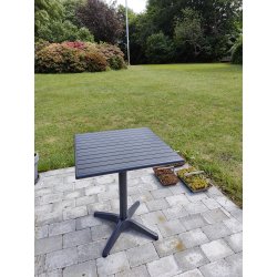 Berlin cafbord 70 x 70 cm sort UV-beskyttet nonwood. Kan st ude ret rundt