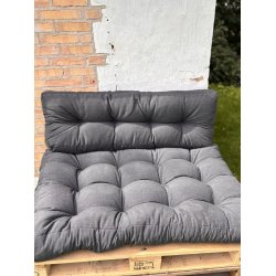 Pallehynde st af strukturvvet mrkegr polyester - Kelleran