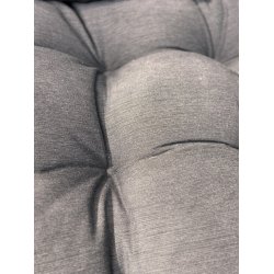 Strukturvvet mrkegr polyester pallehynde - Kelleran