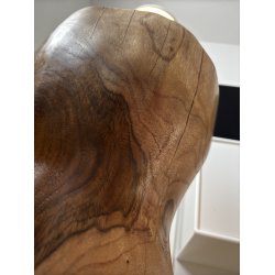 Skammel lavet af teak rod - olieret