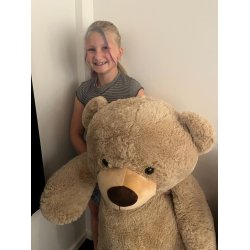 Brun kmpe bamse fra Dacore. BLD OG LKKER BAMSE!!