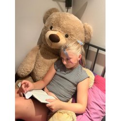 Brun kmpe bamse fra Dacore. BLD OG LKKER BAMSE!!