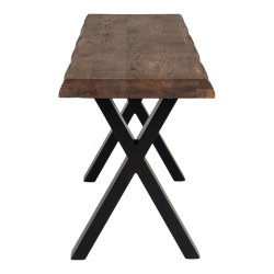 Stilren bnk i eg og metal ben - i nordisk design - model: Toulon - vlg strrelse og farve