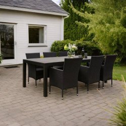 Vedligeholdelsesfrit sort kvalitets havembelst til 6-10 personer - Model: Johan