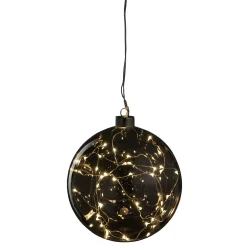 Glaskugle M/40LED 15CM - Med IP20 Batteriebox ( indendrs brug) -  MODERNE JULEKUGLE MED TIMER!