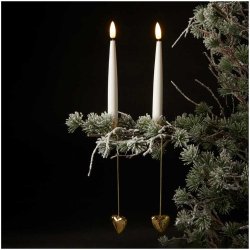 LED Juletr�slys med 3D flamme og Lysholder - Lysholder f�s i forskellige former. 