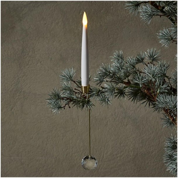 LED Juletrslys med 3D flamme og Lysholder - Lysholder fs i forskellige former. 