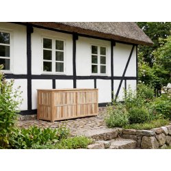 Julia hyndeboks i silver teak - L:130 x B50 x H60 cm