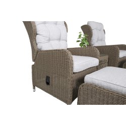 Vedligeholdelsesfrit lounge st med 2 justerbar stole inkl.  All weather Hynder - Vlg farve