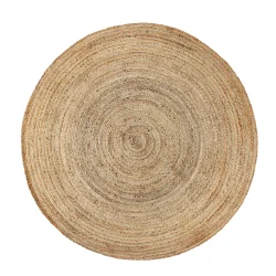 Rundt jute tppe natur - vlg  strrelse