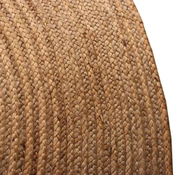 Sknt alsidigt og slidstrkt rundt tppe i natur jute - vlg strrelse!