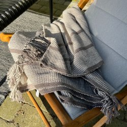 Plaid tppe 125 X 150 cm. 100% GENANVENDT BOMULD!! DACORE.  MANGE FARVER