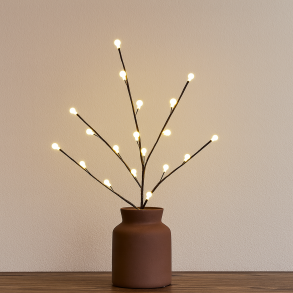  Batteridrevet gren - M/20 LED - M/Timer - IP20 Batteribox til indendrs brug HYGGELIG BELYSNING!!