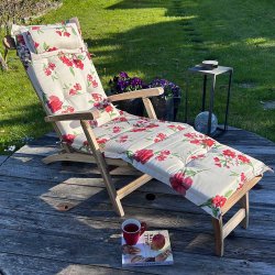 Dkstolshynde i blomsterdesign - hvid. PERFEKT HYNDE TIL DINE DKSTOLE!!!