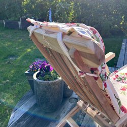 Dkstolshynde i blomsterdesign - hvid. PERFEKT HYNDE TIL DINE DKSTOLE!!!