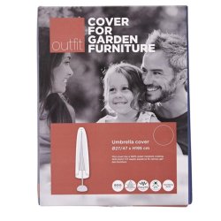 100% Vandtt parasolovertrk i gr polyester. Passer til parasol rund  2,5-3,0 meter