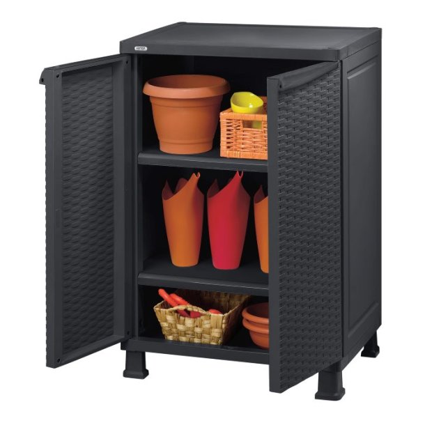 KETER vandtt haveskab p h:98x:b65 cm. PERFEKT OPBEVARING I HAVEN MED DETTE HAVESKAB!!!