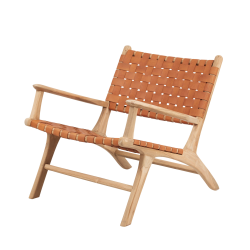 Linnea lnestol med armln og rattan flet - vlg farve