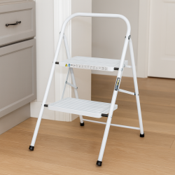 Foldbar kkkenstige med 2 trin - 38,5 x 47,8 x 65,8 cm - Max belastning 150 kg