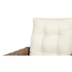 Komfortabel vedligeholdelsesfri hjrygget loungestol i aluminium og rattan med pumpe og hynder