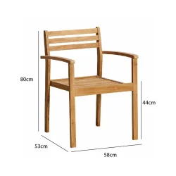 Butterflybord st med 4 stole i gylden teak. MODERNE HAVEMBELST I FREMRAGENDE KVALITET!!