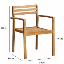 Gold teak stol. Let og elegant, men stadig meget robust. Model Rosenholm