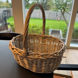 Naturvenligt flet kurv med hang - Vlg mellem 3 str.