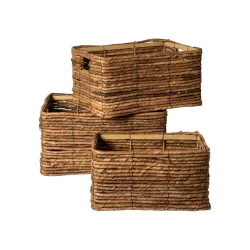 Kurves�t med 3 kurve inkl. H�ndtag m�l: H20/18/15 cm KVALITETS OPBEVARING!!  - Natur