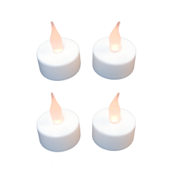 S�t med 4 stk. LED fyrfadslys med varmt, realistisk lys