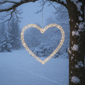 Elegant LED hjerte ophngtil inden- og udendrs brug 