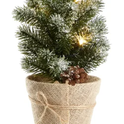 Kunstigt Juletr - M/5LED - H33CM - Med IP20 Batteriboks ( indendrs brug) HYGGELIGT LED TR TIL JUL