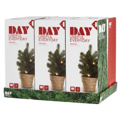 Kunstigt Juletr - M/5LED - H33CM - Med IP20 Batteriboks ( indendrs brug) HYGGELIGT LED TR TIL JUL