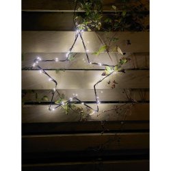 Stjerne eller hjerte formet LED Lysophng - til inde- og udendrs brug - Batteri