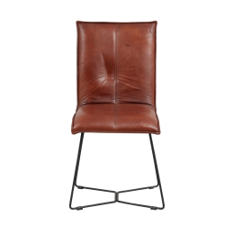 Melissa spisebordsstol uden armln - Mocca lder