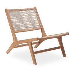 Linnea lnestol uden armln og rattanflet 