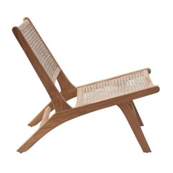 Linnea lnestol uden armln og rattanflet 