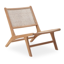 Linnea lnestol uden armln og rattanflet 