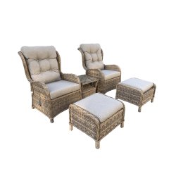 Sofia hygges�t - 2x stole, 2x skamler, 1x bord og hynder