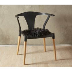 Sdehynde i poly/acryl imiteret lammeskind, 37 cm - Vlg farve