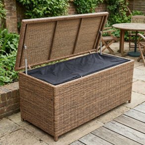 Sofia medium hyndeboks i cappuccino farvet polyrattan