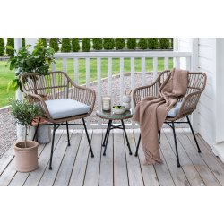 Vedligeholdelsesfrit cafest med bord og 2 stole inkl. all weather hynder - Vlg farve