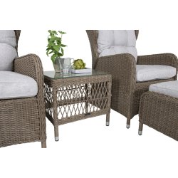 Vedligeholdelsesfrit lounge st med 2 justerbar stole inkl.  All weather Hynder - Vlg farve