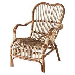 Loungestol i fltad bambu - handgjort Model: sof